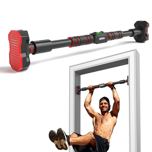 ONETWOFIT Doorway Pull Up Bar, 1-Sec Stretching Door Frame Chin up Bar