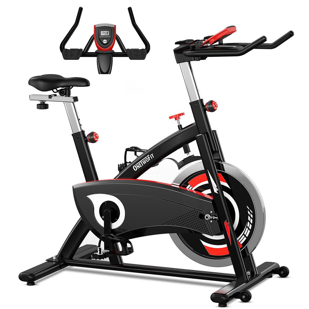 44Lbs Flywheel Silent Belt Drive Spinning Bike For Indoor Cycling –  OneTwoFit Health&Fitness