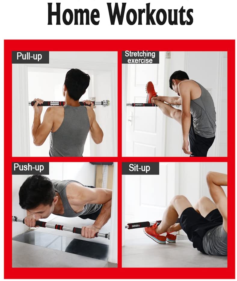 OneTwoFit Pull Up Bar Doorway HK664 (25.6 to 33.5 Inches Adjustable Length)