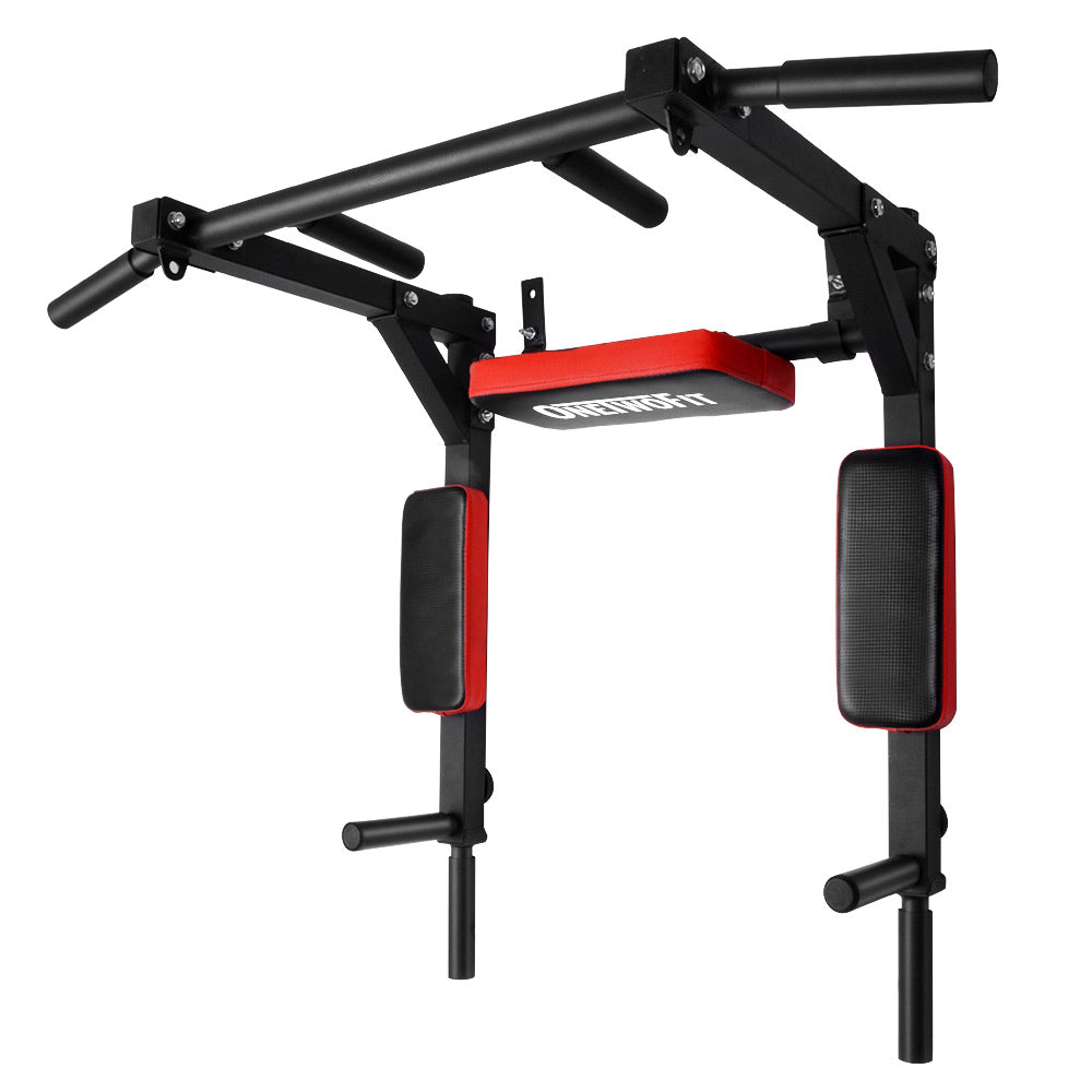 OneTwoFit Muscle-Building and Body-Sculpting Wall Mounted Pull Up Bar OT126