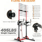 ONETWOFIT Power Tower Pull Up Bar Station, Heavy Duty Strength Training Fitness Equipment, Multi-Function Adjustable Height Foldable Dip Station For Home Gym Workout, Pull Up Stand 405LBS