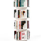 Nidouillet Rotating Bookshelf Tower, 5 Tier Spinning Bookcase Lazy Susan, Revolving 360 Book Shelf Storage Round Organizer, Vertical Rotate Turning Corner Book Case for Small Space, White  AB038608