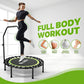 ONETWOFIT Foldable Rebounder Trampoline for Adults, 45" Mini Fitness Trampoline W/Adjustable Foam Handle Bungees, Quiet Exercise Trampoline Max Load 330lbs