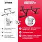 ONETWOFIT Pull Up Bar for Doorway, 440 lbs Heavy Duty Adjustable Portable Upper Body Fitness Workout Bar for Home Gyms