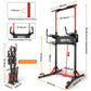 ONETWOFIT Power Tower Pull Up Bar Station, Multi-Function Adjustable Height Foldable Dip Station