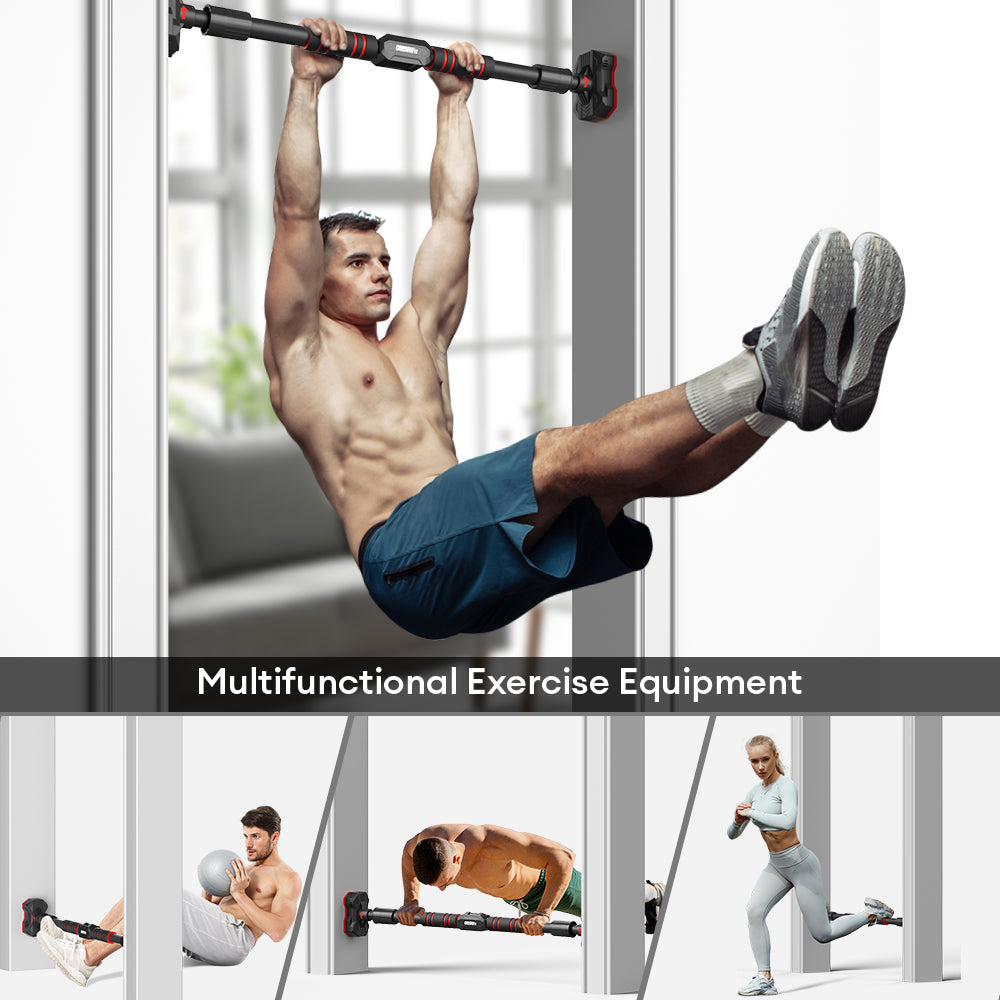 ONETWOFIT Doorway Pull Up Bar, 1-Sec Stretching Door Frame Chin up Bar