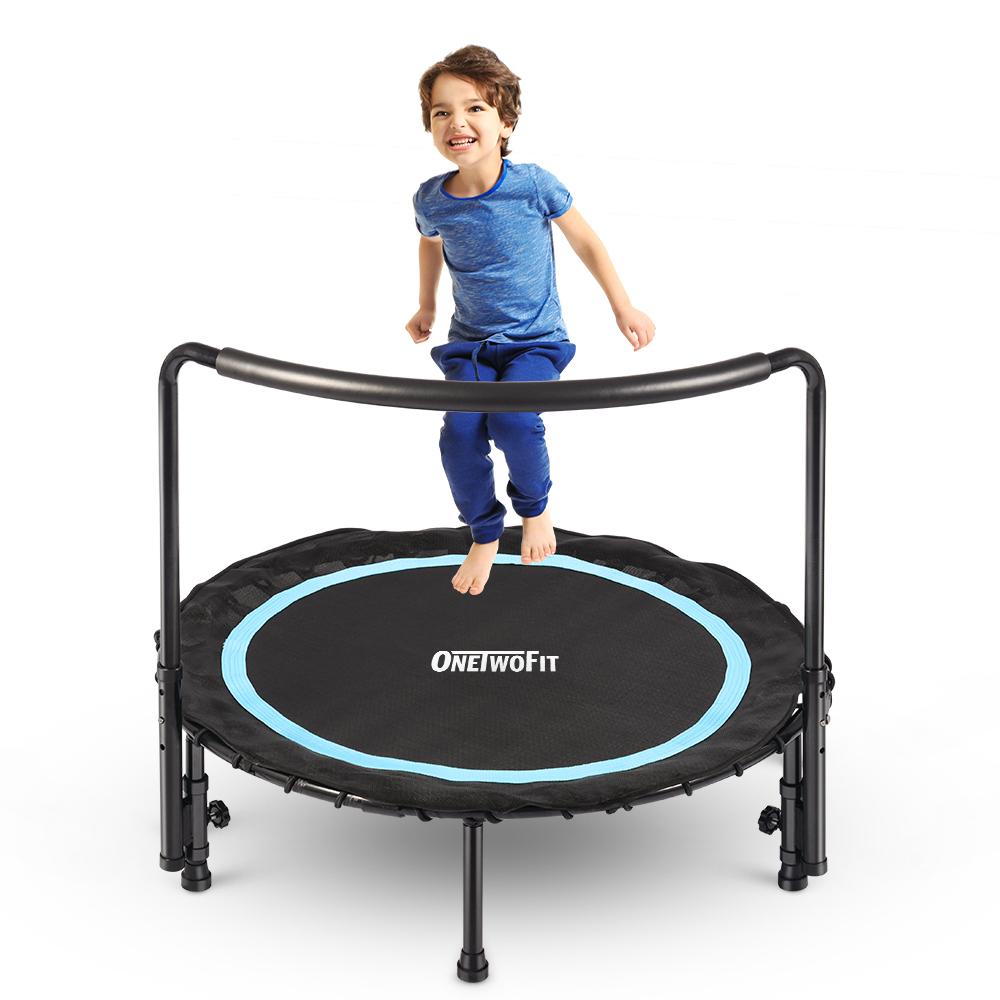 36 Inch Portable with Handrail with Adjustable heighte Indoor or Outdoor mini Toddler‘s Trampoline  OT200