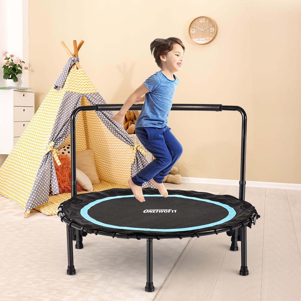 36 Inch Portable with Handrail with Adjustable heighte Indoor or Outdoor mini Toddler‘s Trampoline  OT200