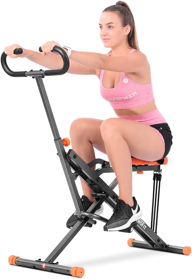 Foldable Exercise Bike Fitness Workout System for Abs Arms Legs Back and Glutes Train Cardio Exercise at Home