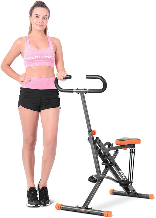 Foldable Exercise Bike Fitness Workout System for Abs Arms Legs Back and Glutes Train Cardio Exercise at Home