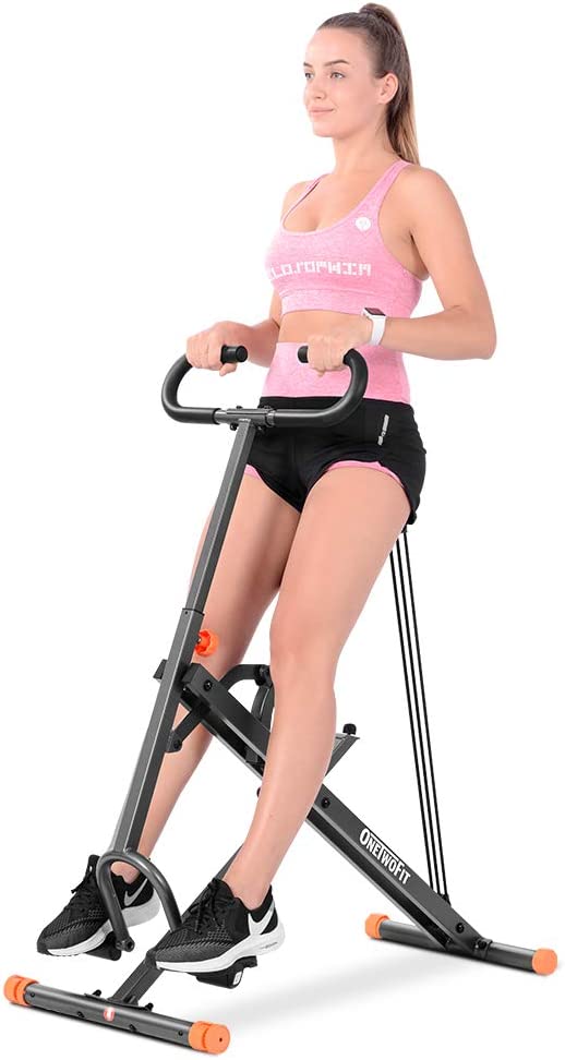 Foldable Exercise Bike Fitness Workout System for Abs Arms Legs Back and Glutes Train Cardio Exercise at Home