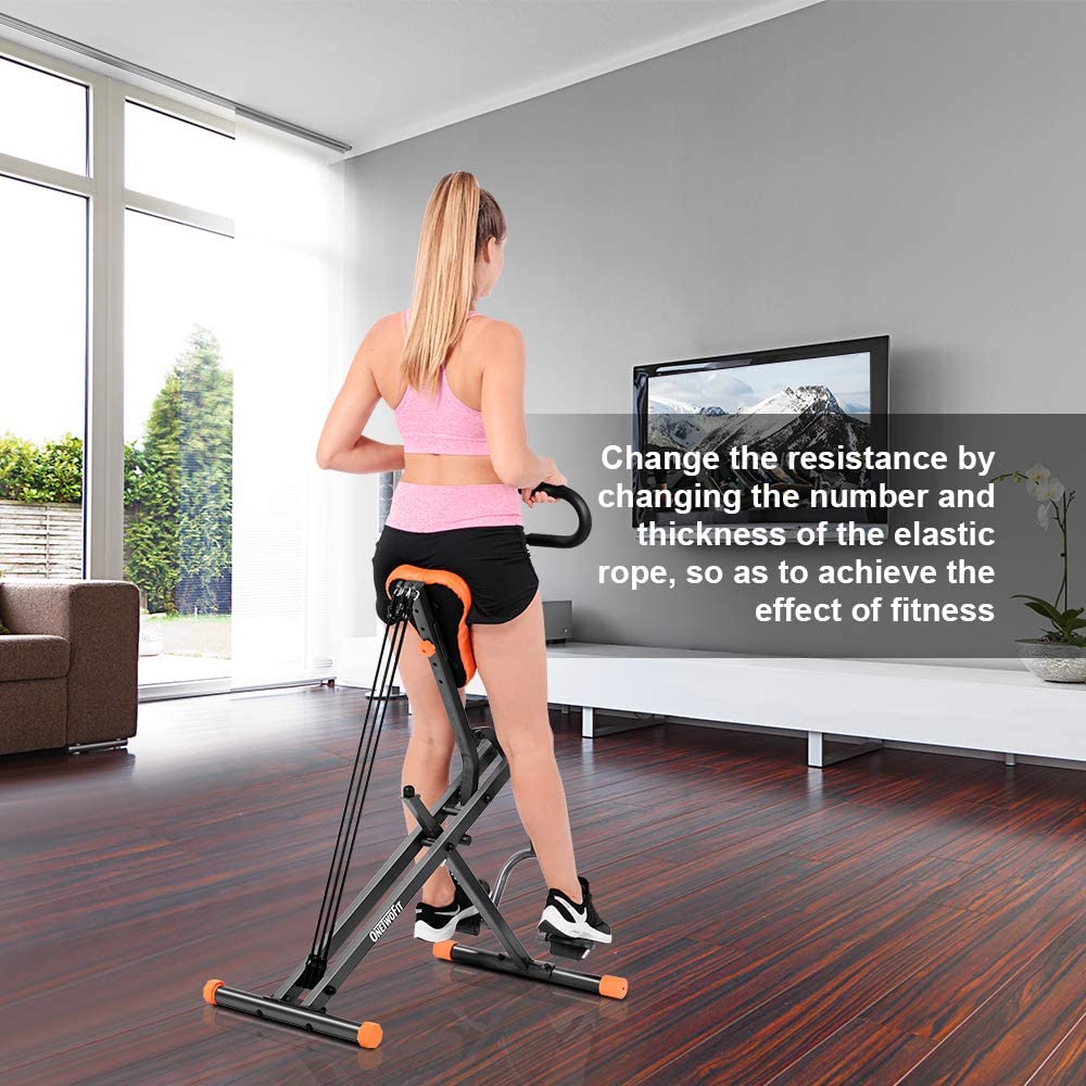 Foldable Exercise Bike Fitness Workout System for Abs Arms Legs Back and Glutes Train Cardio Exercise at Home