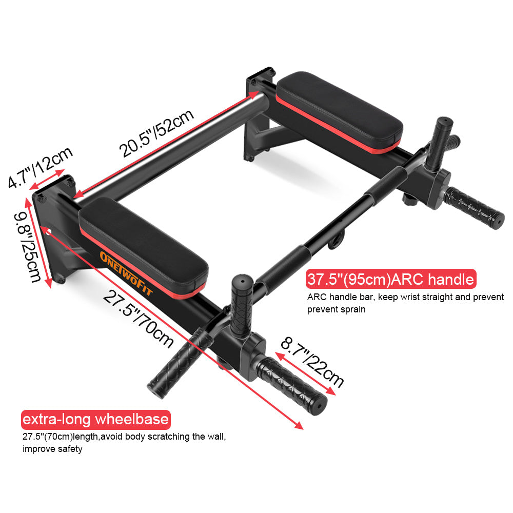 OneTwoFit Pull Up Bar Wall Mounted Chin Up Bar OT066