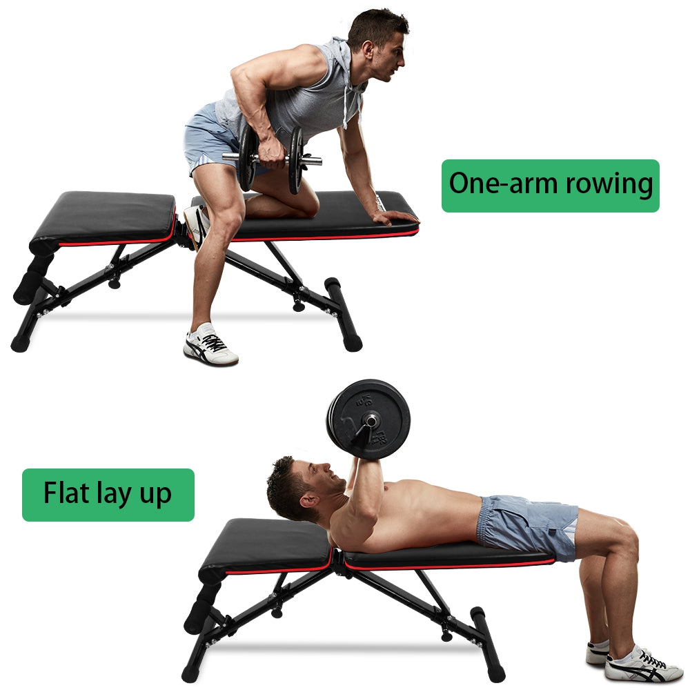 ONETWOFIT Adjustable Weight Bench,Multi-Purpose Foldable Incline Decline Benches OT112