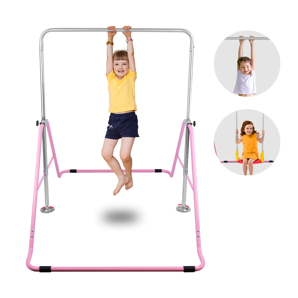 ONETWOFIT Gymnastics Bars Kids Kip Training Bars for Home,Folding Horizontal Bars with Adjustable Height