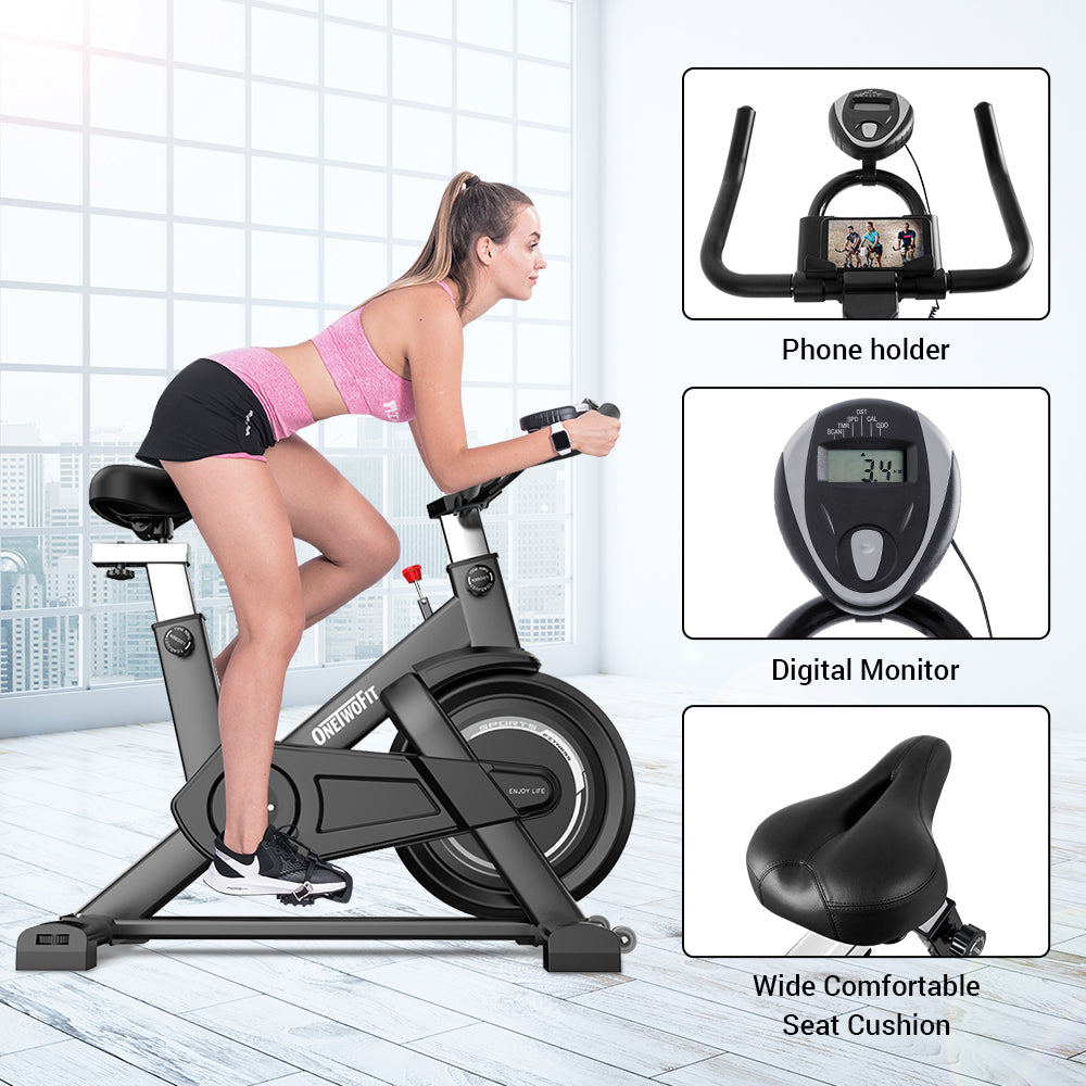 Aerobic Exercise Bike Weight Loss Bike Pro Belt Drive Heavy Duty Indoor Cycling Bike  OT198