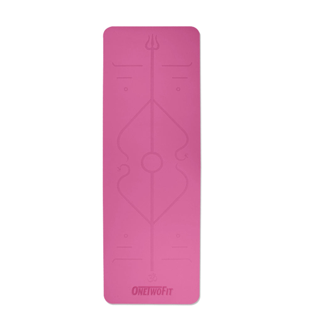 ONETWOFIT Non-Adhesive High Elastic Yoga Mat Double-Sided Texture Yoga Mat OT0368