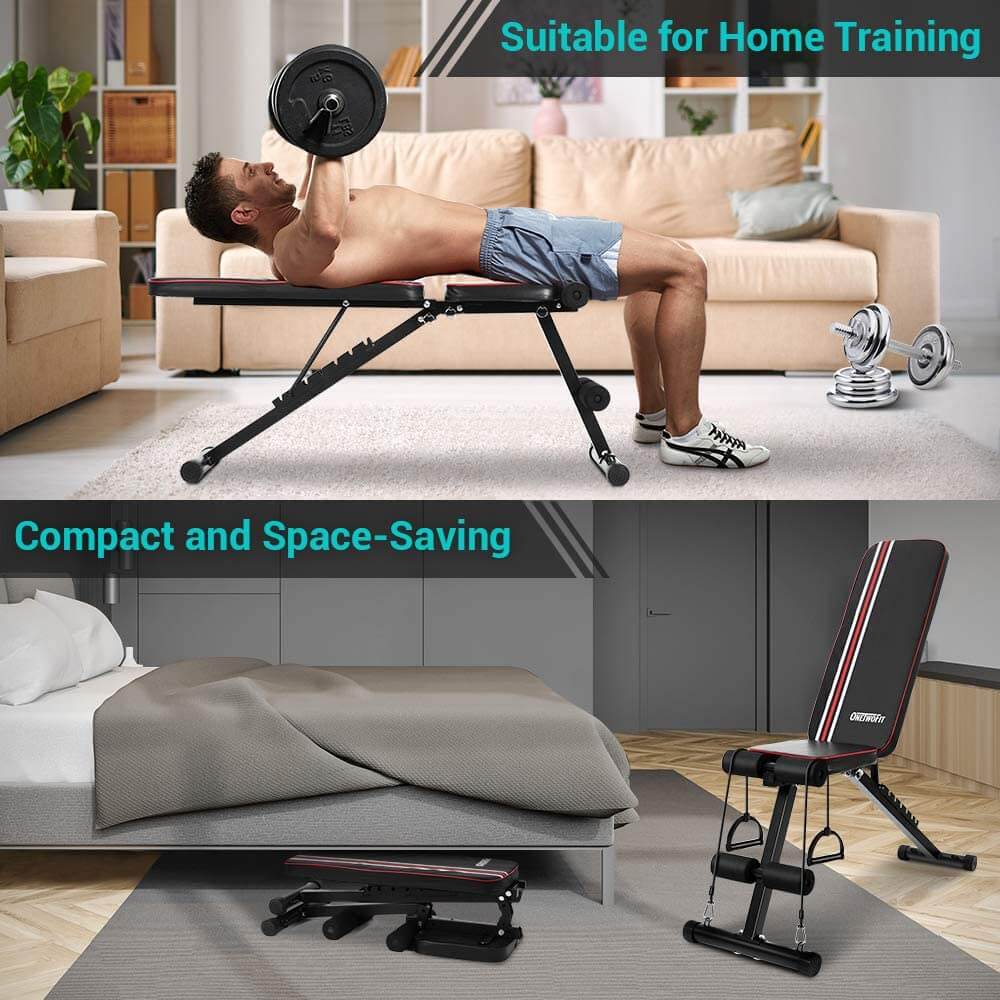 Folding Adjustable Weight Lifting Bench  Sit Up Bench for Home Gym OT226