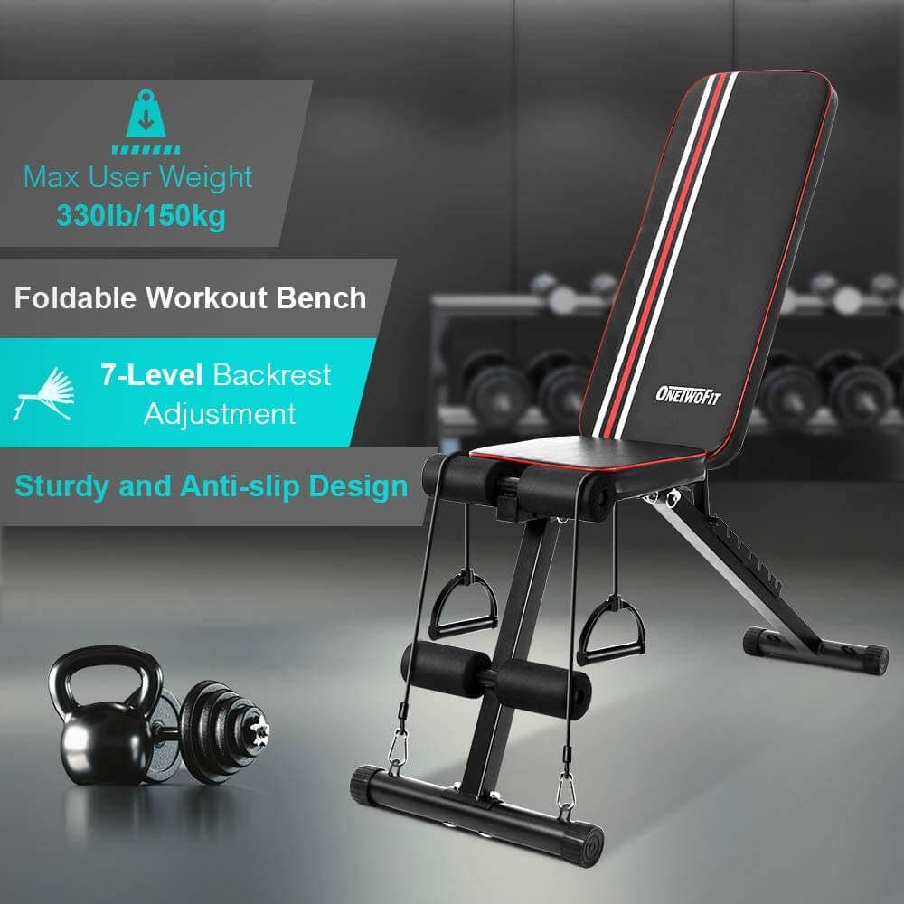 Folding Adjustable Weight Lifting Bench  Sit Up Bench for Home Gym OT226