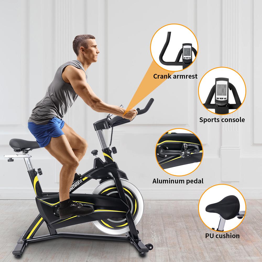 Pro Indoor Exercise Bike Spinning Bike Belt Magnetic Drive with 28Lbs Flywheel OT315