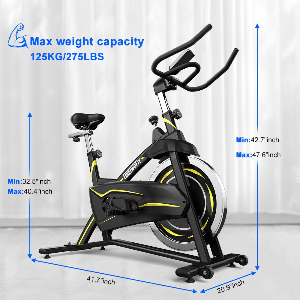 Pro Indoor Exercise Bike Spinning Bike Belt Magnetic Drive with 28Lbs Flywheel OT315